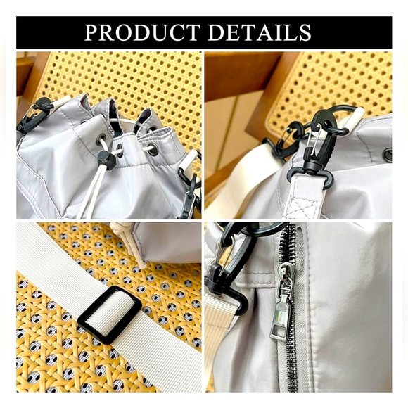 NWT Drawstring Nylon Waterproof Bucket Bag - Picture 4 of 8